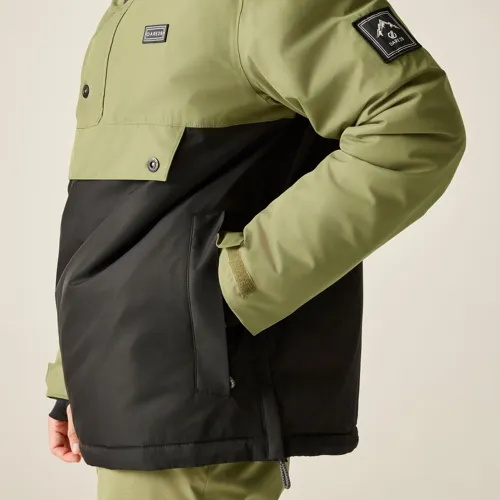 Pánská technická lyžařská bunda Dare2b FREERIDE III černá/khaki (3)