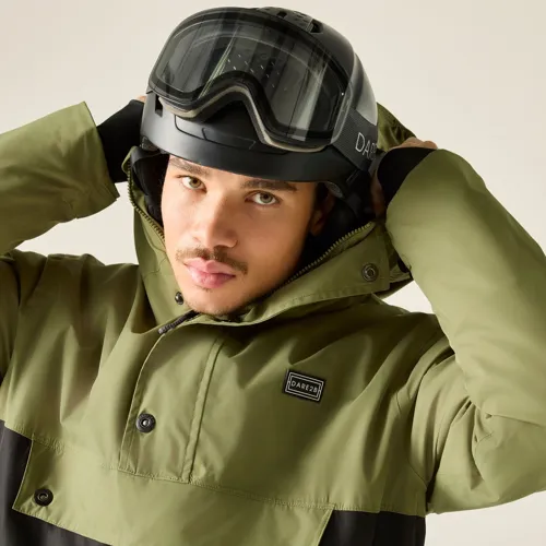 Pánská technická lyžařská bunda Dare2b FREERIDE III černá/khaki (2)