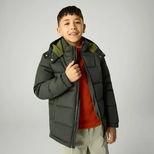 Dětská zateplená zimní bunda Regatta ROVER khaki (5)