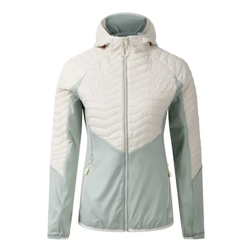Dámská hybridní bunda Dare2b AIR LITE béžová/zelená (5)