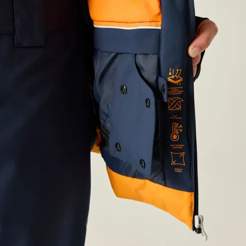 Pánská zimní lyžařská bunda Dare2b ASSIMILATE II modrá/oranžová (2)