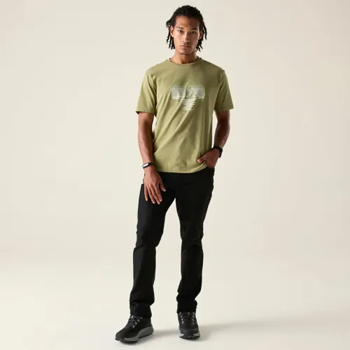 Pánské bavlněné tričko Dare2b MOVEMENT III khaki (1)