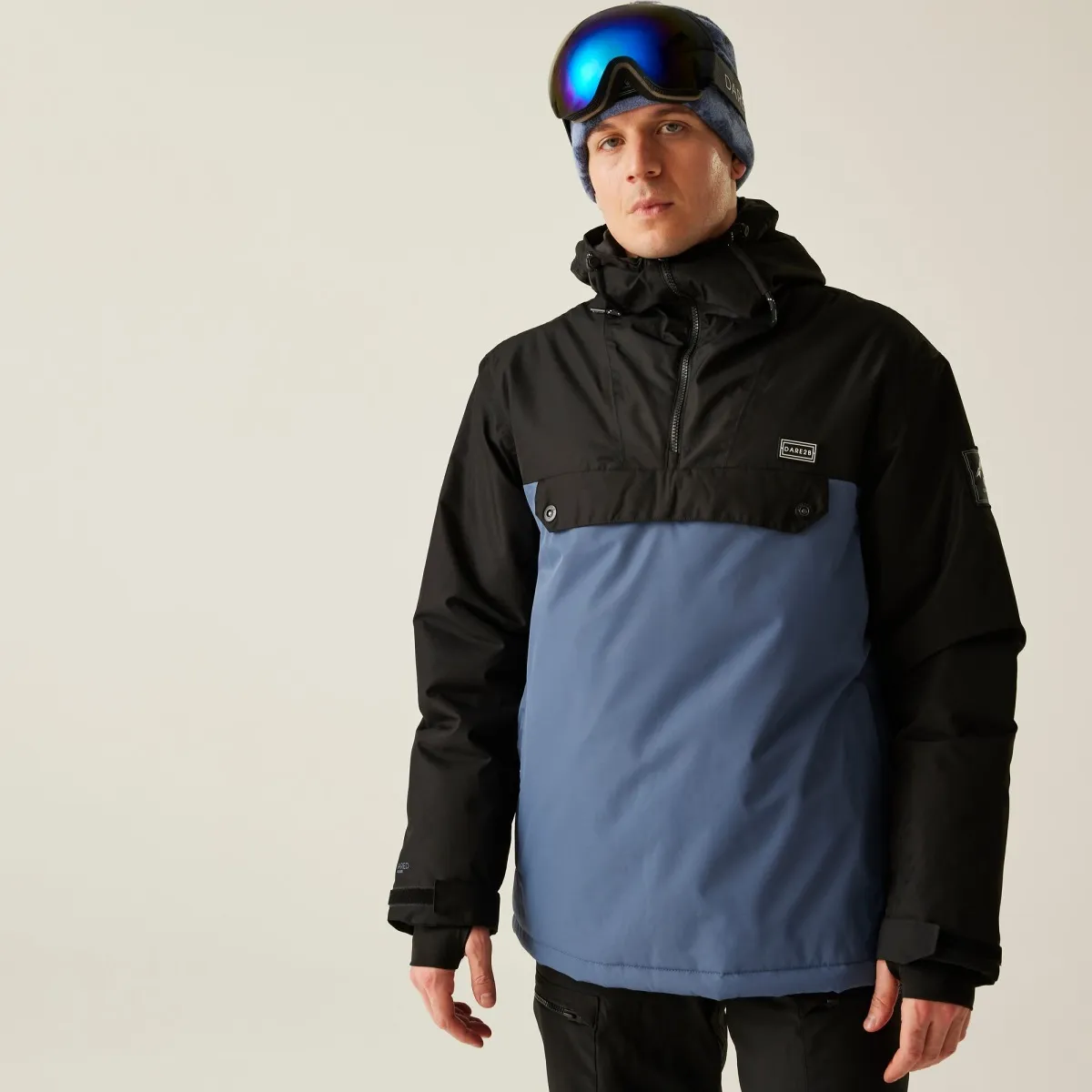 Pánská zimní lyžařská bunda Dare2b FREERIDE II černá/modrošedá
