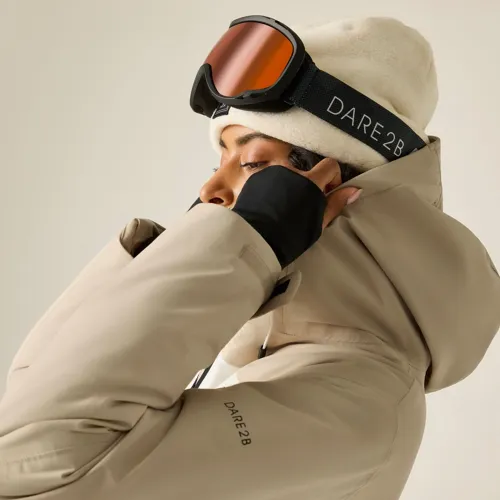 Dámská lyžařská bunda Dare2b POWDER béžová/černá (8)
