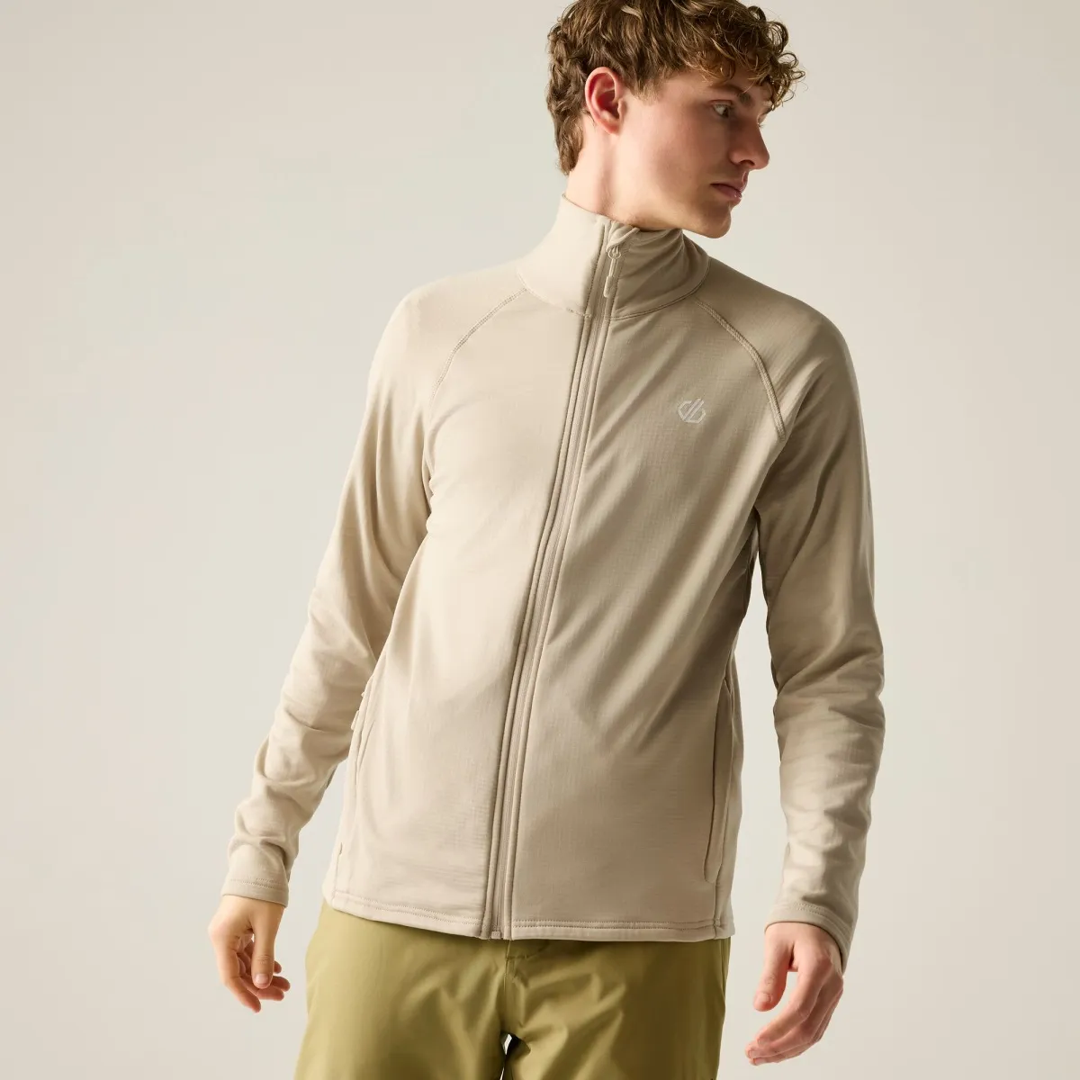 Pánská funkční mikina Dare2b FUSE UP FULL ZIP béžová