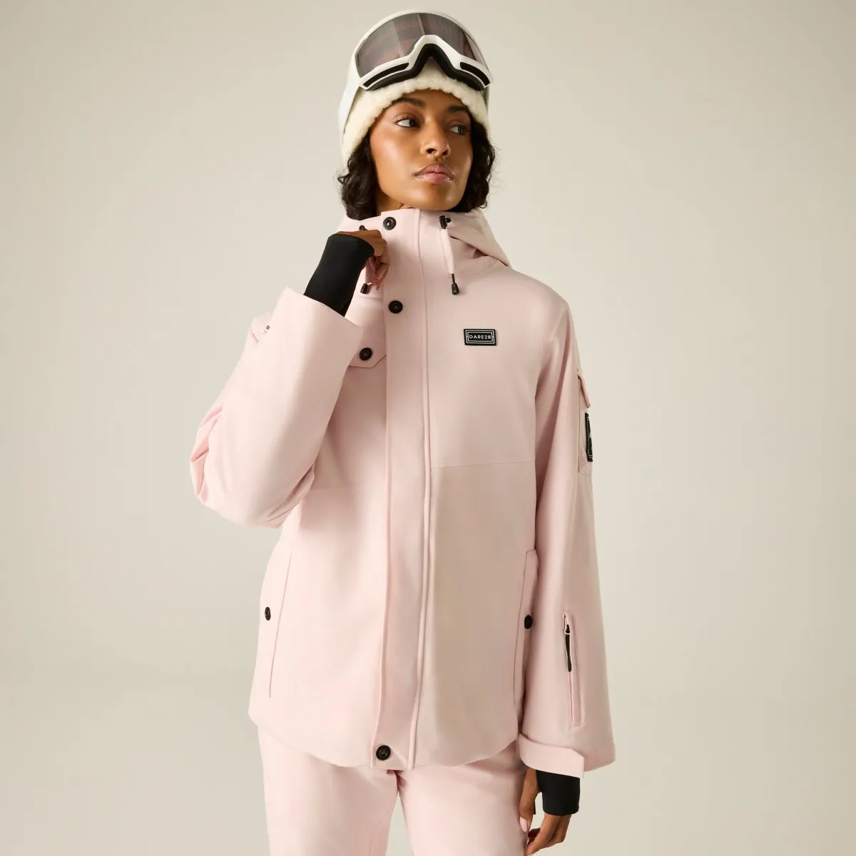 Dámská lyžařská bunda Dare2b SKI LIFE II světle růžová