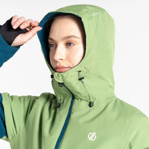 Dámská zimní lyžařská bunda Dare2b ICE III zelená/modrá (5)