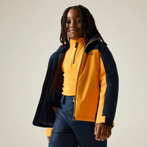 Dětská zimní lyžařská bunda Dare2b PISTE modrá/oranžová (1)